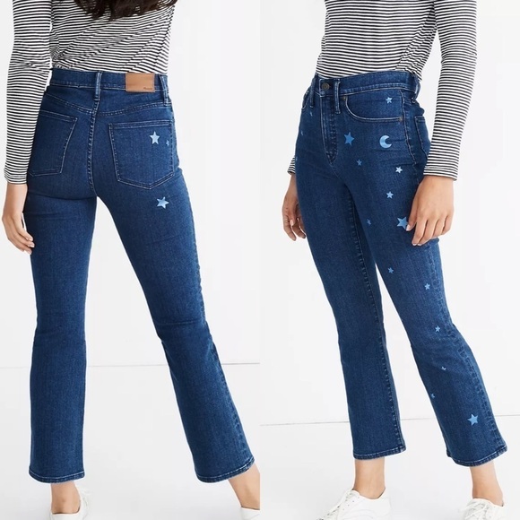 Madewell Cali Demi-Boot‎ Jeans in Star Edition Size 25 - Picture 1 of 12